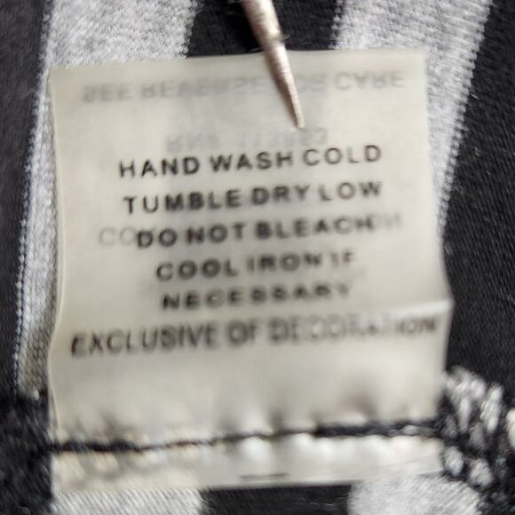 🌼41 Hawthorn Womens Top Size XS Long Sleeve Crew Neck Stripes Black Gray🌼 - Picture 9 of 11